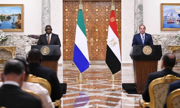 Sierra Leone’s President Julius Maada Bio and Egypt President