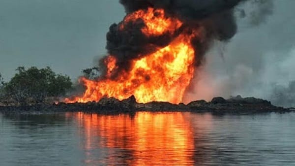 Site of the fire in Rivers State 1