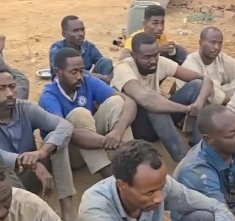 Aid workers detained by the RSF in Zamzam camp accusing them of serving their rival Sudnese army on April 27 2025