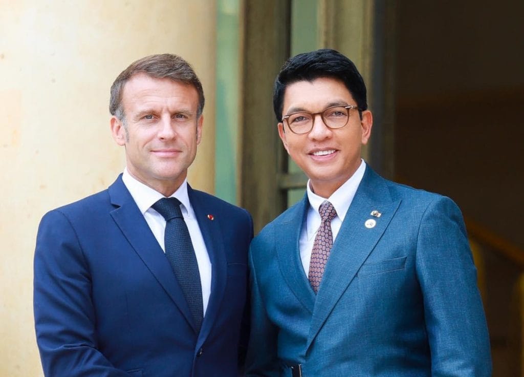 France President Macron and Madagascar’s President Andry Rajoelina