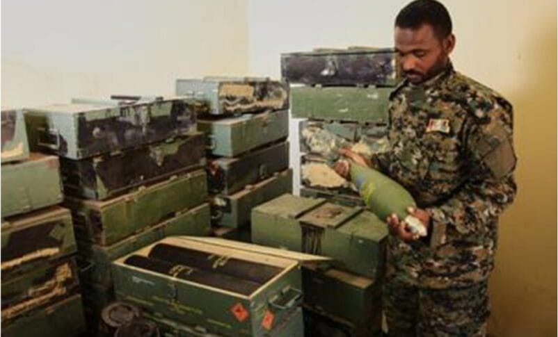 Sudanese army officers inspect a discovered weapons storage site belonging to the RSF in Khartoum on May 3 2025 AP Photo 802x485 1